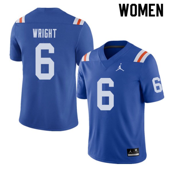 Jordan Brand Women #6 Nay'Quan Wright Florida Gators Throwback Alternate College Football Jersey